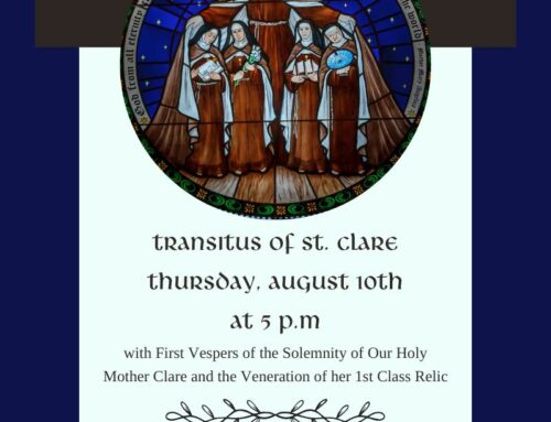 Celebrate St. Clare of Assisi with the Poor Clares